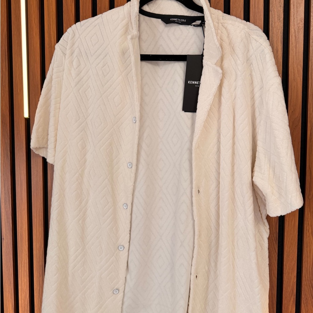 Kenneth Cole Off-White Textured Jacket - Picture 4 of 4